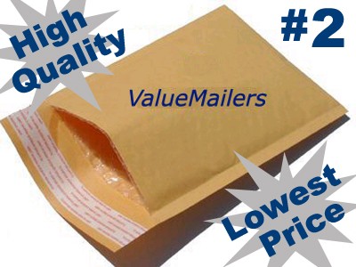 100  #2 - 8.5" x 12" Bubble Mailers 8.5x12 Self Sealing