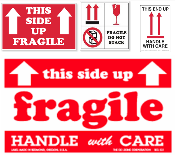 Arrow Fragile Labels